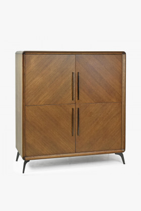 Designová komoda - 4 dvierková na nožičkách